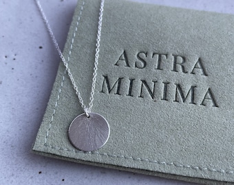 Etched Circle Necklace, Sterling Silver Everyday Minimalist Circle Necklace, Waterproof Jewellery, Circle Necklace Gift, Minimal Jewellery
