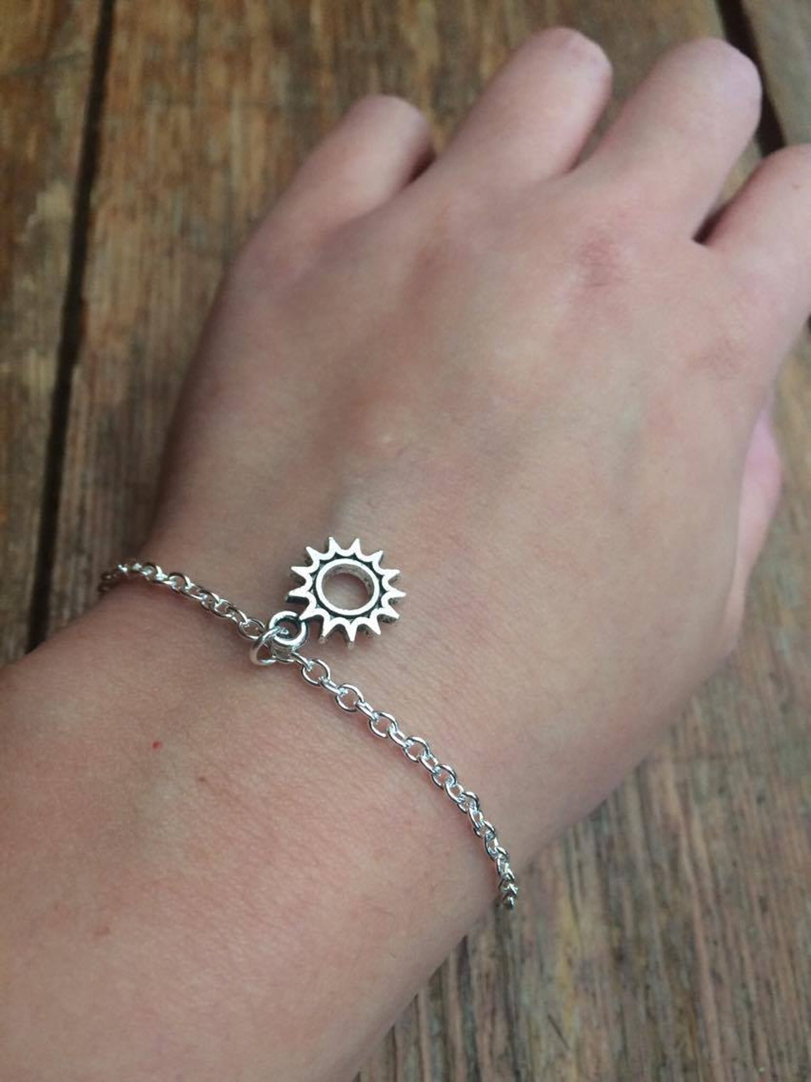 Silver Sun Anklet Sun Bracelet Sun Charm Bracelet/Anklet | Etsy