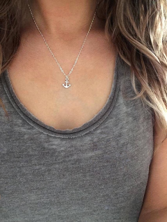 Little Anchor Necklace, Silver Necklace, Letterbox Gift, Dainty Everyday Necklace, Thank You Gift, Ocean Lover Gift by InTheMomentUK