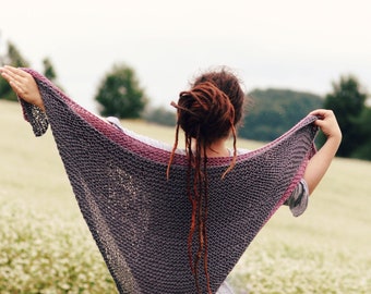 Das gestrickte Plaid, der gestrickte Schal, das weiche Plaid, 100 % handgefertigt, Bio-Mode, Slow Fashion