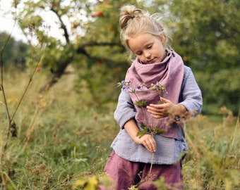 Leinenschal für Kinder, Leinenschal, Kinderleinenschal, Slow fashion, Organic Fashion, Natural, Handmade, 100% Pure Linen