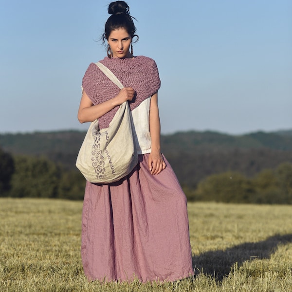 Linen skirt for women, Linen maxi skirt, Womens skirt, Slow fashion, Organic fashion,  Natural, Hand made, 100% Pure Linen