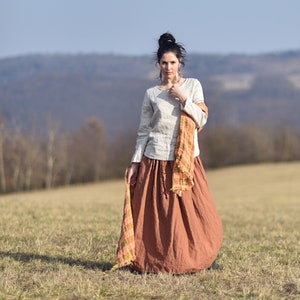 Leinenrock für Frauen, Leinen-Maxirock, Damenrock, Slow Fashion, Bio-Mode, natürlich, handgefertigt, 100 % reines Leinen Bild 4