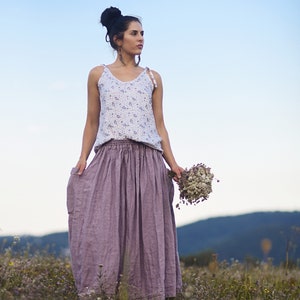 Leinenrock für Frauen, Leinen-Maxirock, Damenrock, Slow Fashion, Bio-Mode, natürlich, handgefertigt, 100 % reines Leinen Bild 3