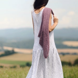 The knitted plaid, knitted scarf, soft plaid, 100% handmade, Organic fashion, Slow fashion zdjęcie 6