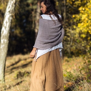 Leinen Poncho für Frauen, Damen Poncho, Leinen Poncho, Damen Leinen Poncho, Slow Fashion, Natural, Handgemacht, 100% Reines Leinen Bild 10