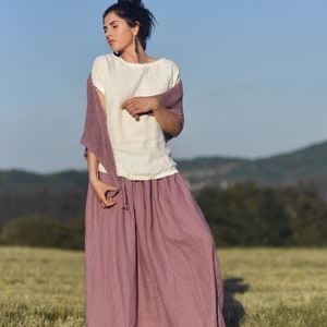 Linen skirt for women, Linen maxi skirt, Womens skirt, Slow fashion, Organic fashion, Natural, Hand made, 100% Pure Linen zdjęcie 7