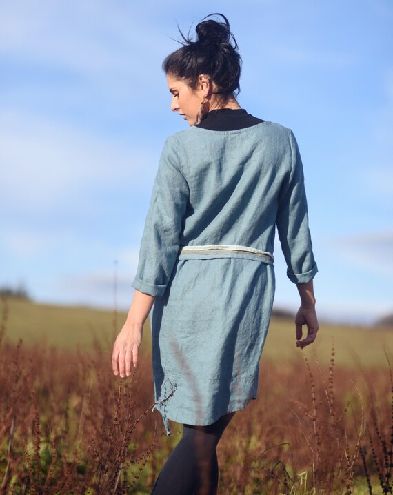 chinese dress ladies Helena One Shoulder Linen Mini Dress / Natural Beige | Meshki