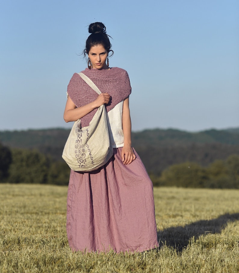 Linen skirt for women, Linen maxi skirt, Womens skirt, Slow fashion, Organic fashion, Natural, Hand made, 100% Pure Linen zdjęcie 1