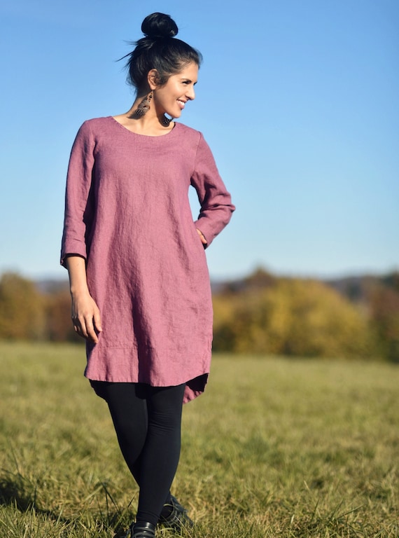 Linen dress for women, Linen mini dress, Womens linen dress, Slow fashion,  Organic fashion, Natural, Hand made, 100% Pure Linen