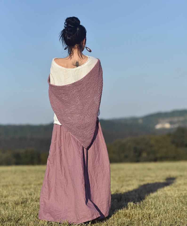 Linen skirt for women, Linen maxi skirt, Womens skirt, Slow fashion, Organic fashion, Natural, Hand made, 100% Pure Linen zdjęcie 6