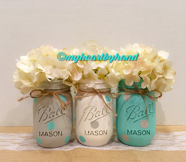 Baby Shower Mason Jars Baby Shower Decorations Painted Mason Jars