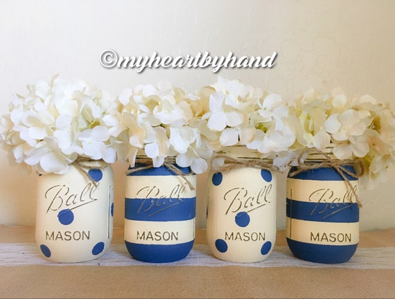 Nautical Baby Shower Centerpiece Mason Jar Centerpieces Nursery
