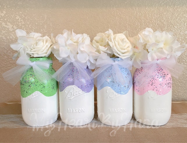 Donut Centerpieces Cupcake Mason Jars Donut Themed Decorations
