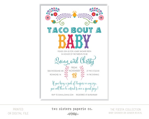 etsy taco bout a baby