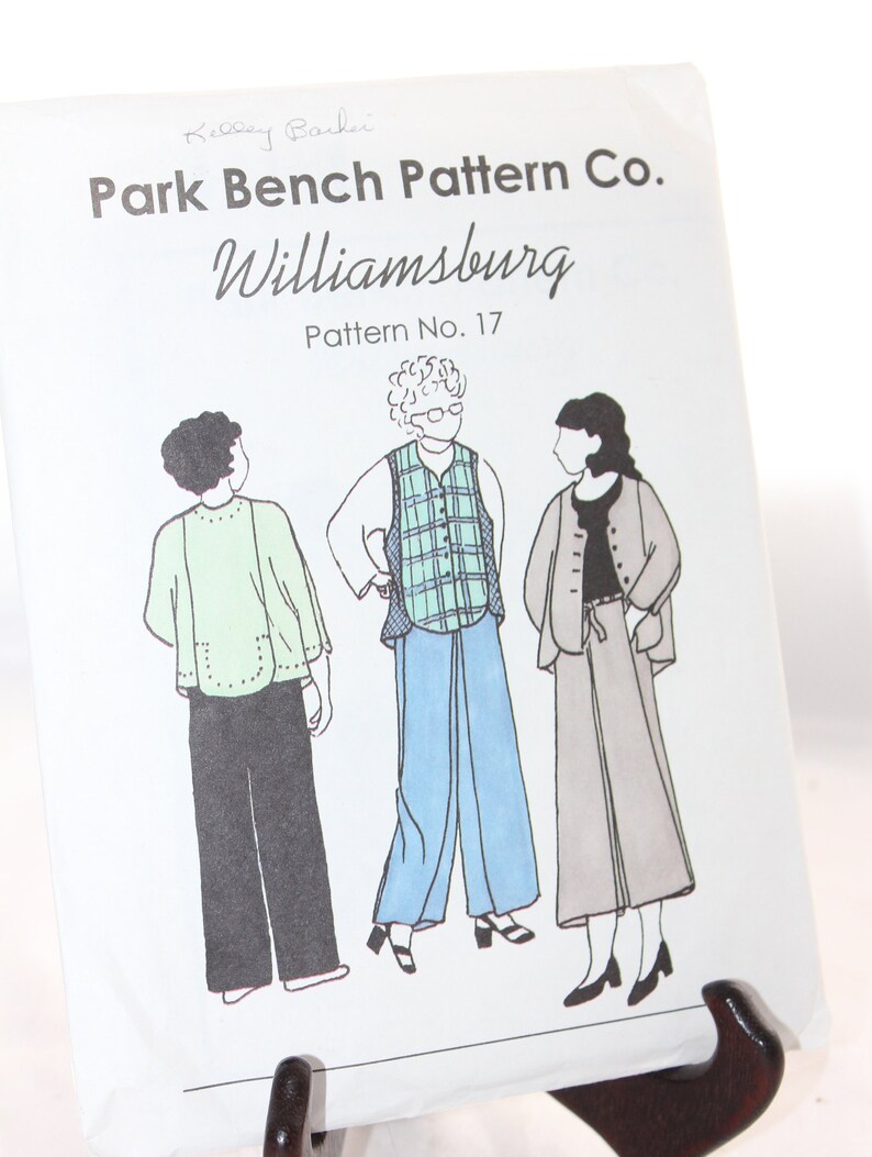 Williamsburg Pattern No 17 Park Bench Pattern Co Shirt Etsy