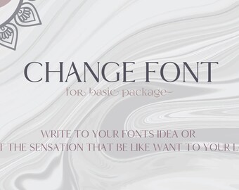 Change Font Item to my basic logo package