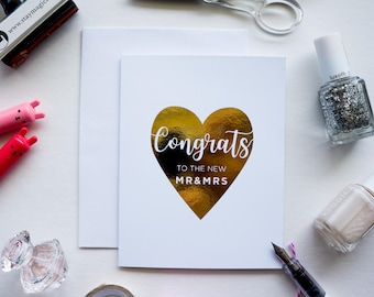 Congrats to the new Mrs & Mrs Gold Foil Card