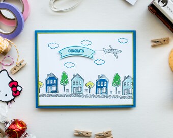 Cityscape Congratulations Card, Masculine