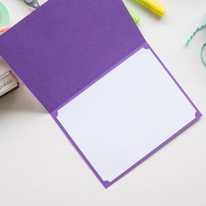 Purple Stripe Birthday Card, Handmade Greeting Cards image 3