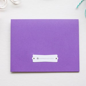 Purple Stripe Birthday Card, Handmade Greeting Cards image 4