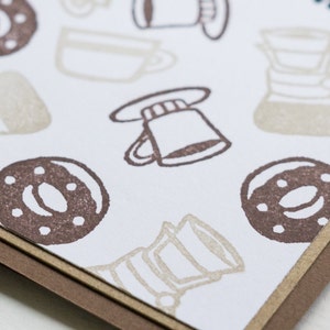 We Go Together Like Coffee and Donuts Card, Handmade Greeting Card image 2