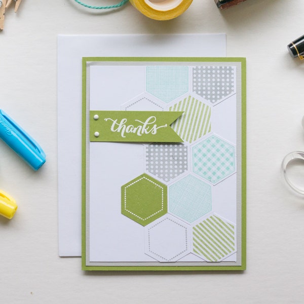 Hexagon Thank You Cards - Etsy