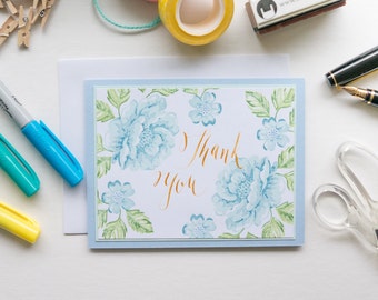 Handwritten Thank You Card, Handmade Stampin Up Greeting Card