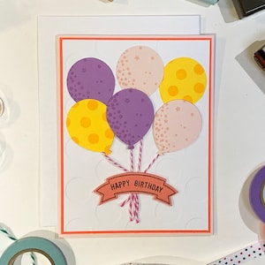 Pink Balloon Bundle Birthday Card
