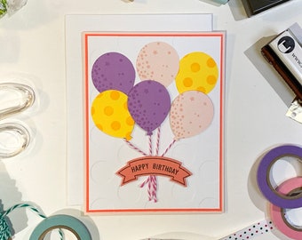 Pink Balloon Bundle Birthday Card