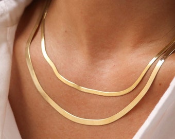 Snake Chain, Herringbone Chain, Gold Snake Chain, Snake Chain Necklace, Gold Herringbone Chain, 14K Gold Snake Chain, 14K Herringbone Chain