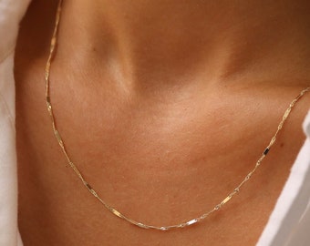 14k Gold Necklace, 14k Gold Chain, Solid Gold Necklace, Solid Gold Chain, Real Gold Necklace, Real Gold Chain