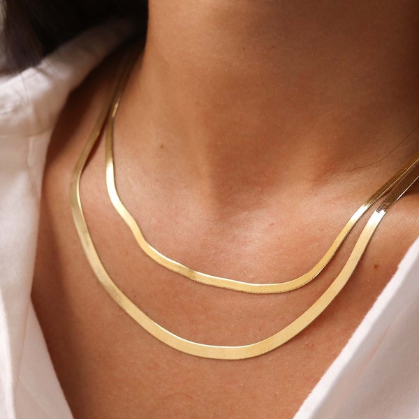 14K Gold Necklace, 14K Gold Chain, Solid Gold Necklace, Solid Gold Chain, Real Gold Necklace, Real Gold Chain, 14K Gold Snake Chain