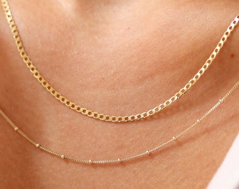 14K Gold Necklace, 14K Gold Chain, Solid Gold Necklace, Solid Gold Chain, Necklaces For Women, Everyday Necklace