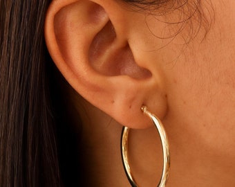 Gold hoop earrings,  solar yellow gold hoops, men's earrings, gold hoop earrings small, gold hoop earrings medium, gold hoop earrings large