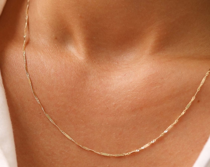 14K Gold Necklace, 14K Gold Chain, Solid Gold Necklace, Solid Gold Chain, Real Gold Necklace, Necklaces For Women, Dainty Necklace