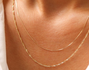 14K Gold Chain, 14K Gold Necklace, Solid Gold Necklace, Solid Gold Chain, Real Gold Necklace