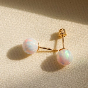 Opal Earrings, Gemstone Earrings, Opal Stud Earrings, Opal Earrings Stud, Opal Studs, Gemstone Stud Earrings, Gold Opal Earrings