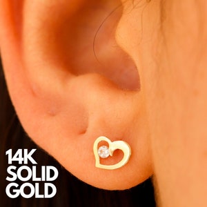 Gold Earrings, Gold Earrings Stud, 14K Gold Earrings, Solid Gold Earrings, Gold Earrings Set, Stud Earrings Gold, 14K Gold Earrings Studs
