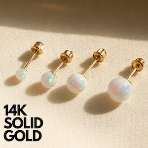 Opal Earrings, Gemstone Earrings, Opal Stud Earrings, Opal Earrings Stud, Opal Studs, Gemstone Stud Earrings, Gold Opal Earrings image 1