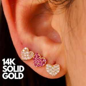 Gold Earrings, Gold Earrings Stud, 14K Gold Earrings, Solid Gold Earrings, Gold Earrings Set, Stud Earrings Gold, 14K Gold Earrings Studs