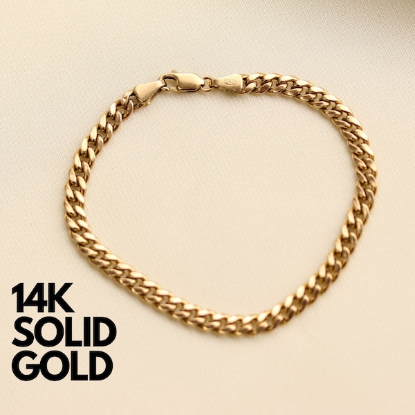 14K Gold Cuban Link Bracelet