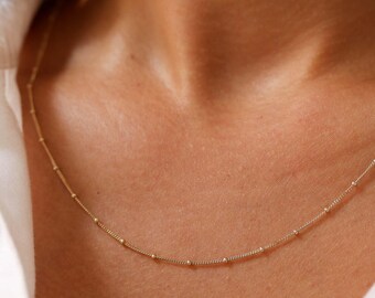 14K Gold Necklace, 14K Gold Chain, Solid Gold Necklace, Solid Gold Chain, Necklaces For Women, Everyday Necklace