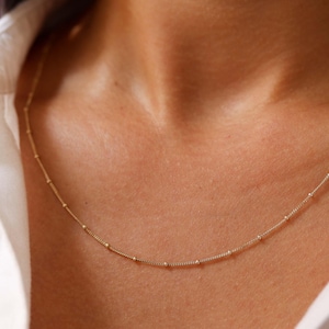 14K Gold Necklace, 14K Gold Chain, Solid Gold Necklace, Solid Gold Chain, Necklaces For Women, Everyday Necklace