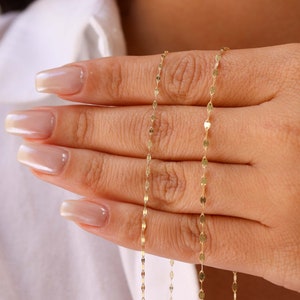 14k Gold Necklace, 14k Gold Chain, Solid Gold Necklace, Solid Gold Chain, Real Gold Necklace, Real Gold Chain