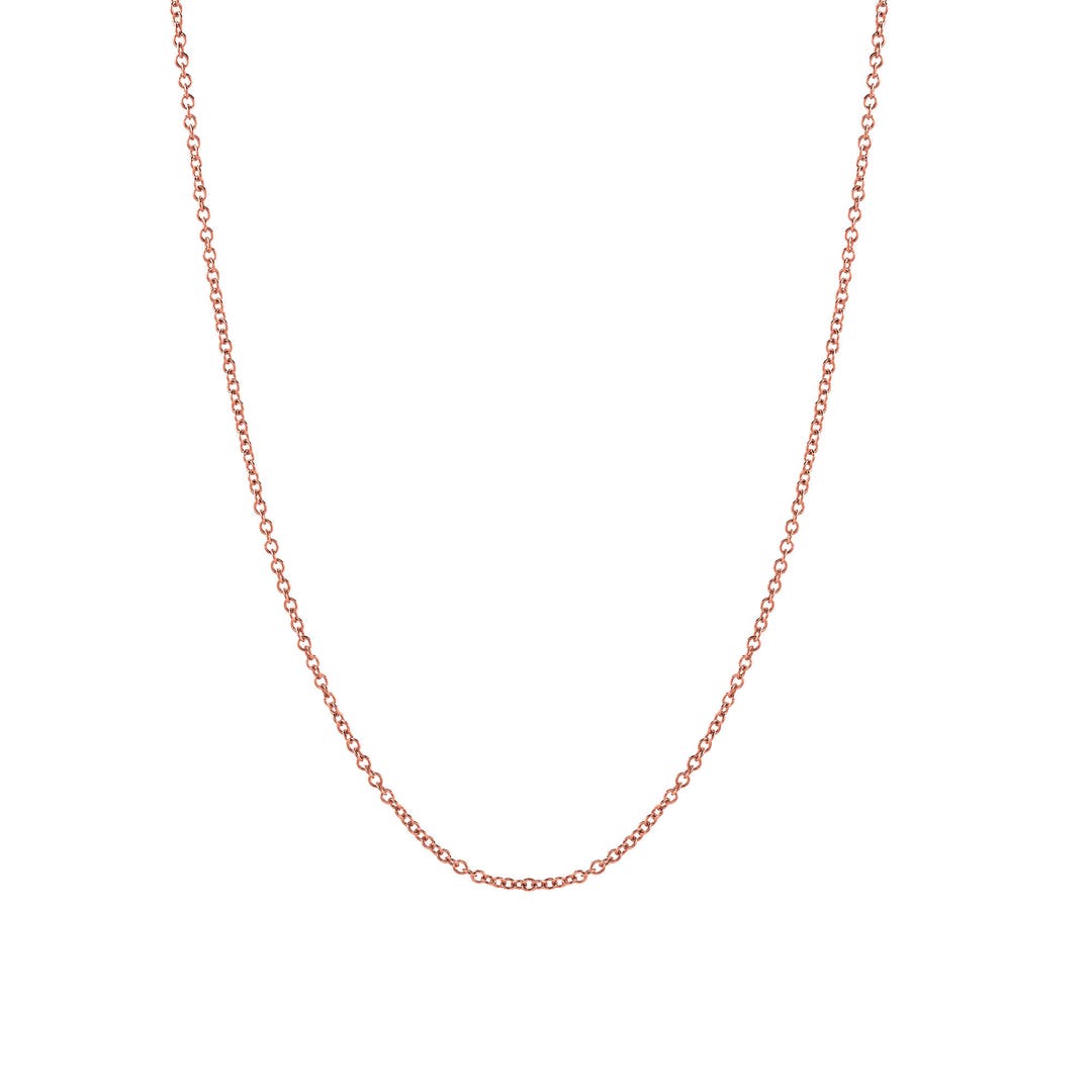 14K Rose Gold Rolo Chain Necklace Rose Gold Rope Chain Rose - Etsy