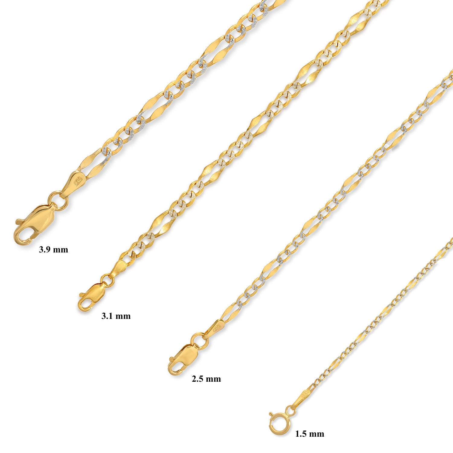 Mens two tone gold best sale chains