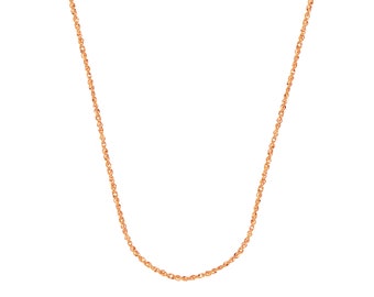 14K Rose Gold Singapore Chain Necklace, Rose Gold Rope Chain, Rose Gold Jewelry