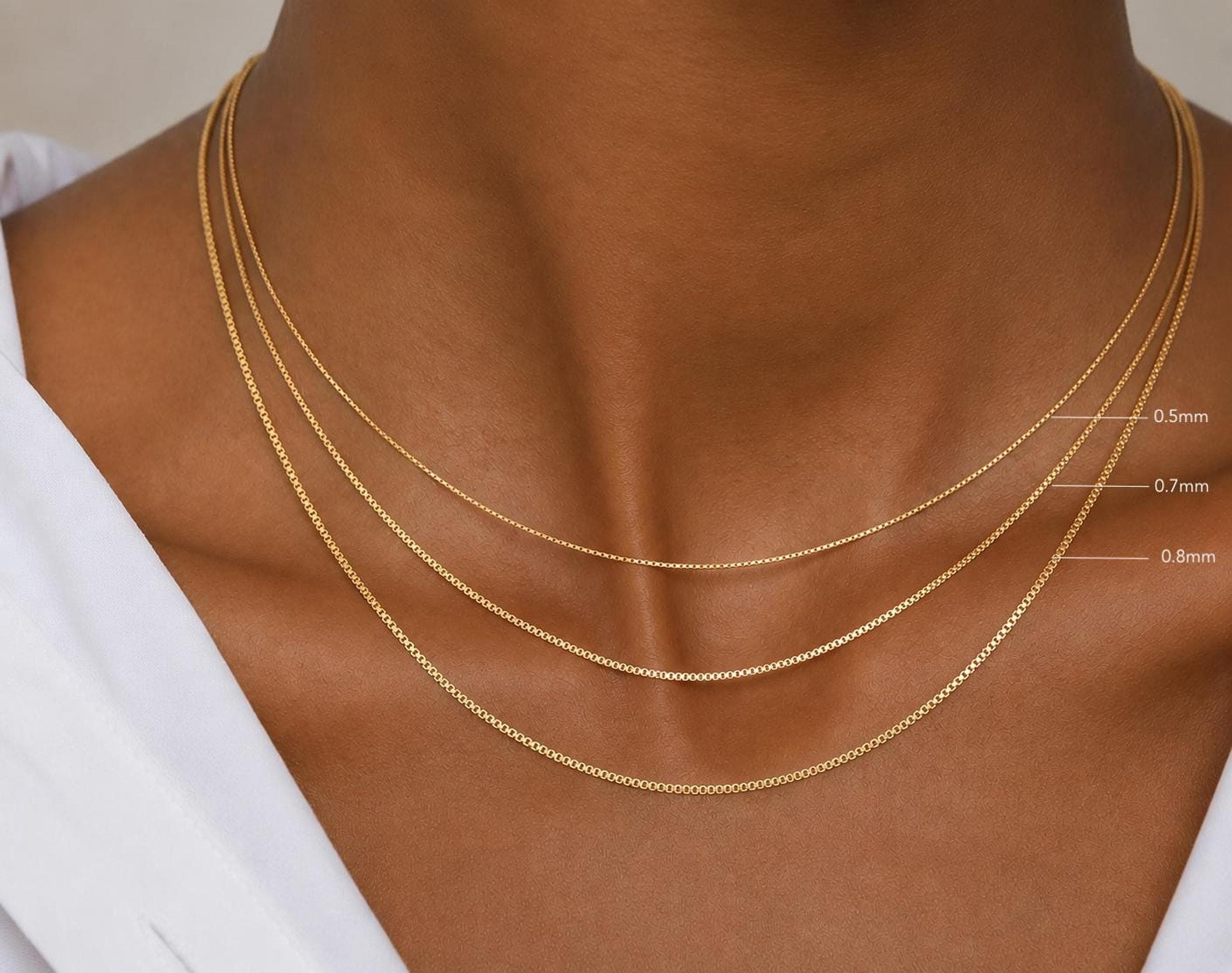 アクセサリー 19SO 24/7 18k necklace 24 Inch 18k Gold Necklace - Etsy