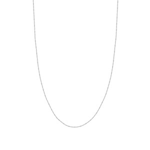 14K Solid White Gold Singapore Chain Necklace, Silver Chain Necklace, Delicate Dainty Layered Necklace image 4